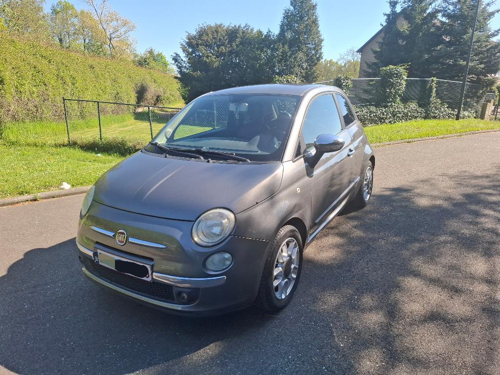 Fit 500 0.9 benzine, Auto's, Voorwielaandrijving, Leder en Stof, Handgeschakeld, Grijs