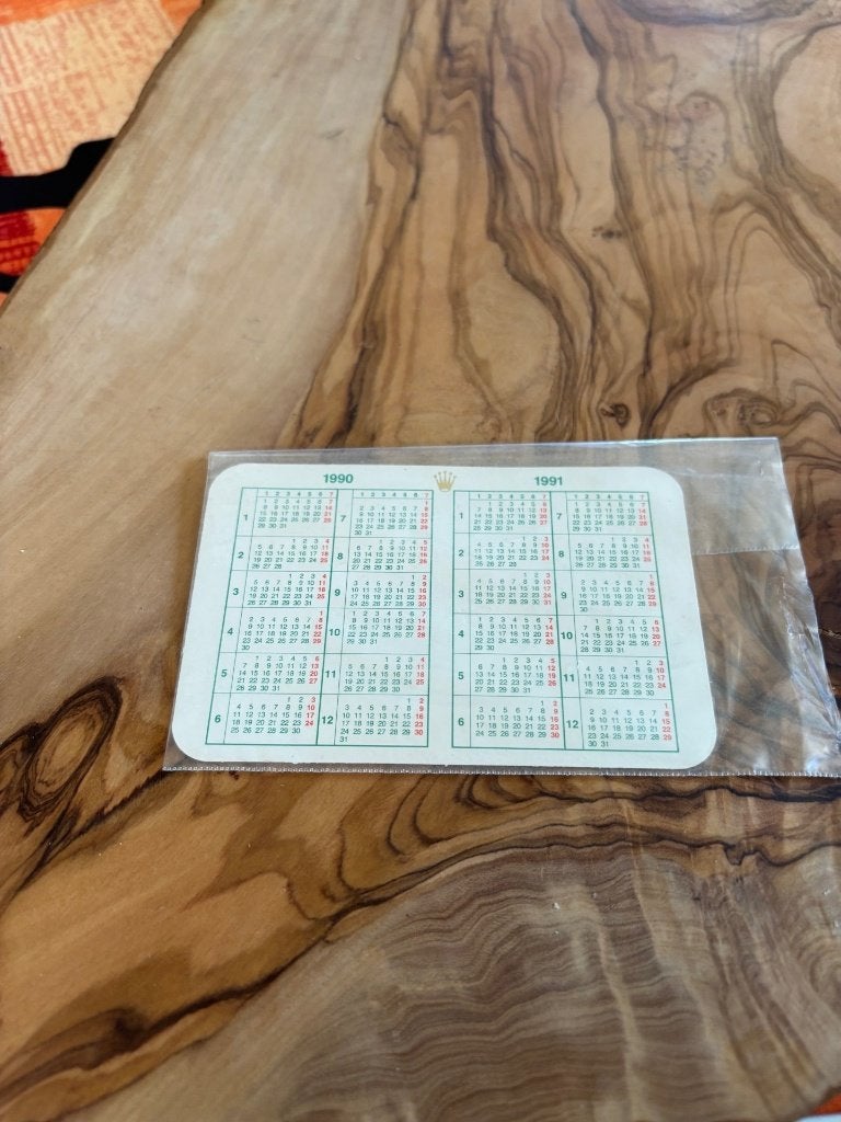 Calendrier Rolex de Collection – Édition 1990/1991, Enlèvement, Comme neuf, Ustensile