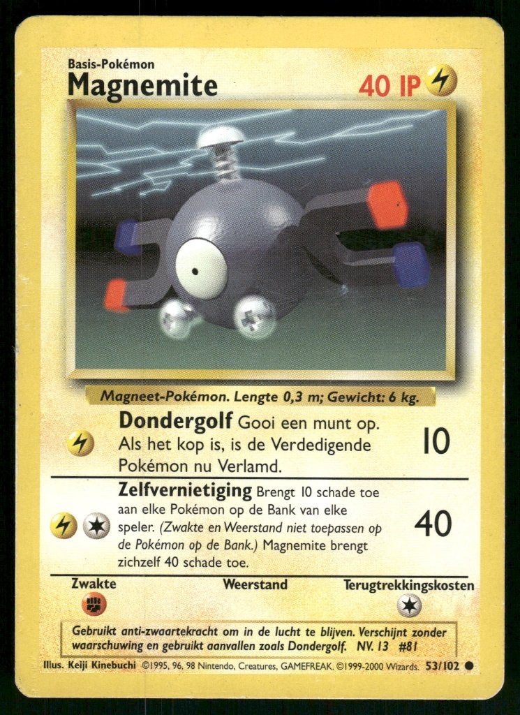 Magnemite 53/102 - Base (NL) (NM), Verzenden, Gebruikt