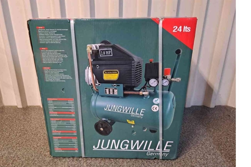 Jungwille Compressor JW2024, Doe-het-zelf en Bouw, Ophalen, 6 tot 10 bar, Nieuw, Minder dan 25 liter