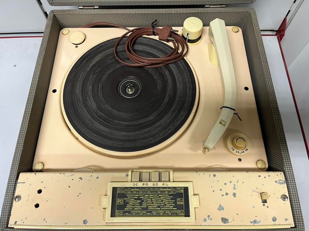 Rare Électrophone Radio Valise - La Voix de Son Maître, Enlèvement, Tourne-disque