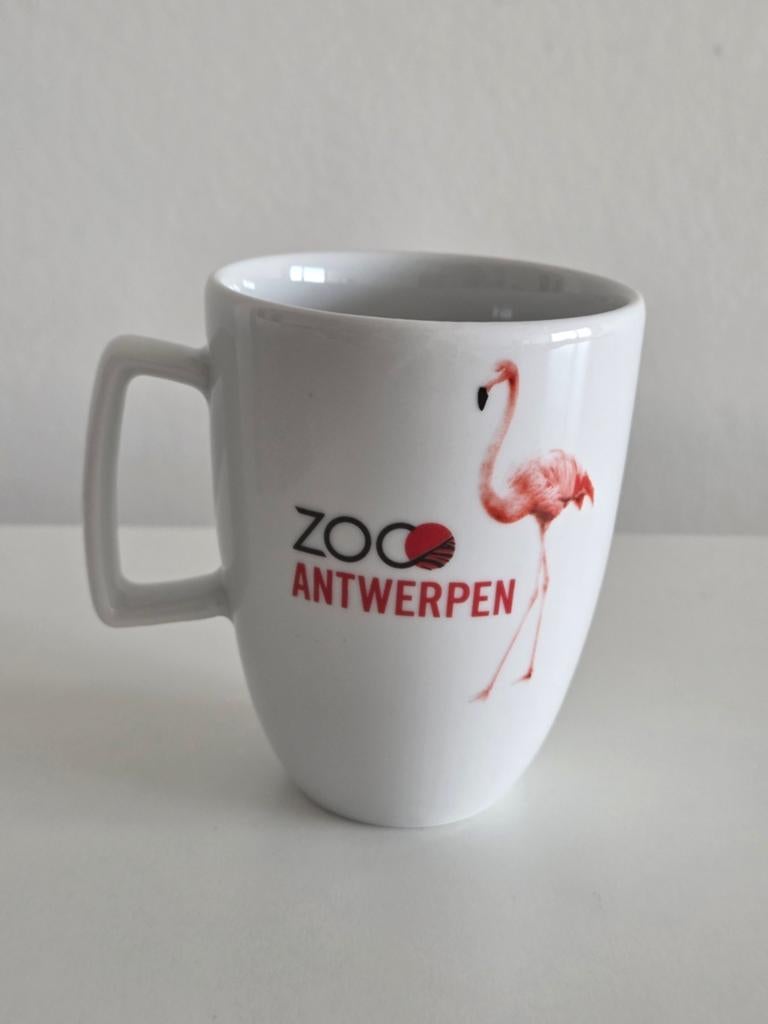 Tasses à café Flamingo - Zoo d'Anvers, Enlèvement ou Envoi, Comme neuf, Autres styles, Porcelaine