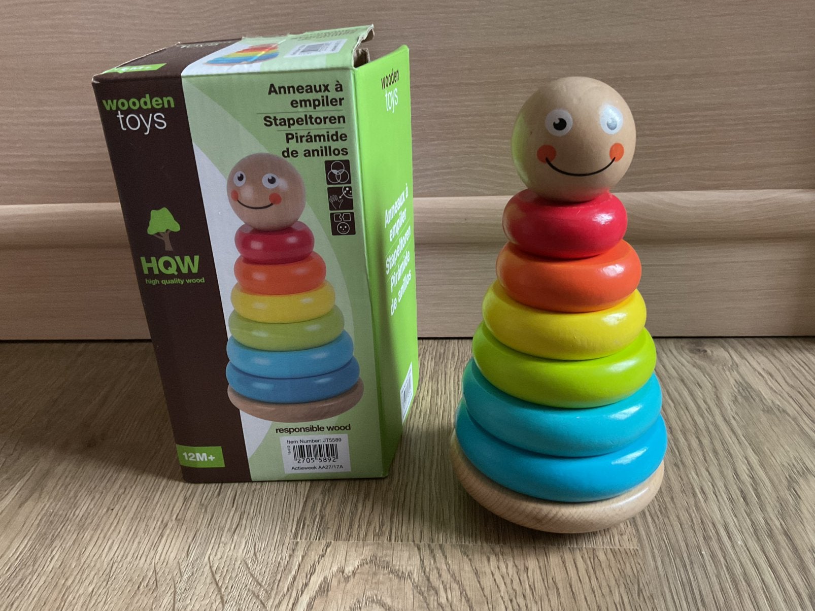 Woodentoys stapeltoren, Kinderen en Baby's, Ophalen, Zo goed als nieuw
