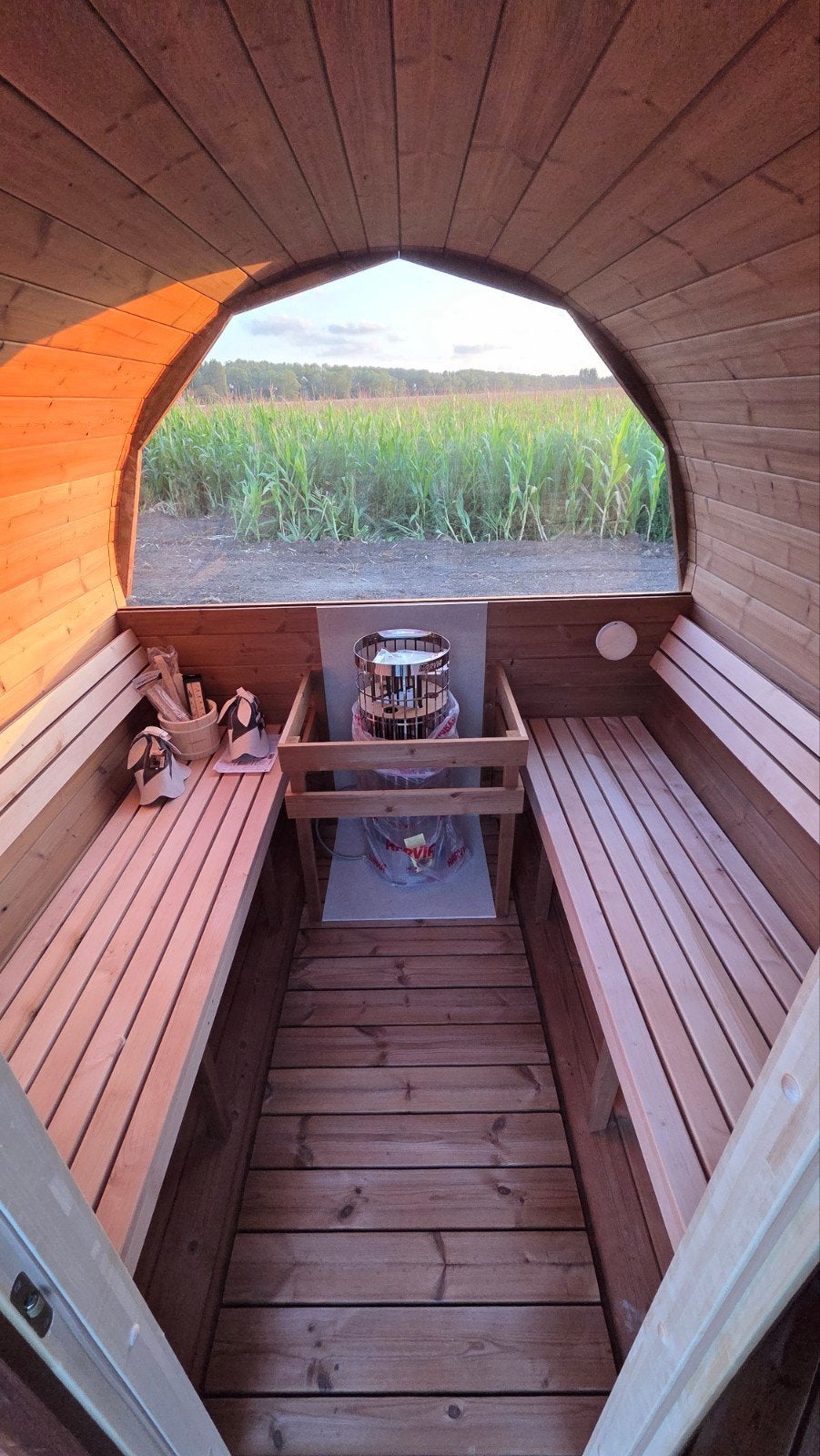 Sauna en tonneau de 2,5 m - Livraison et installation gratui, Enlèvement ou Envoi, Neuf, Finlandais ou Traditionnel, Sauna complet