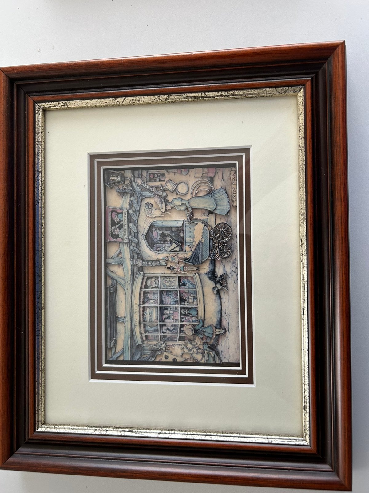 2 werkjes Anton Pieck, Sous verre, Portrait ou Personnes, Autres techniques, Enlèvement