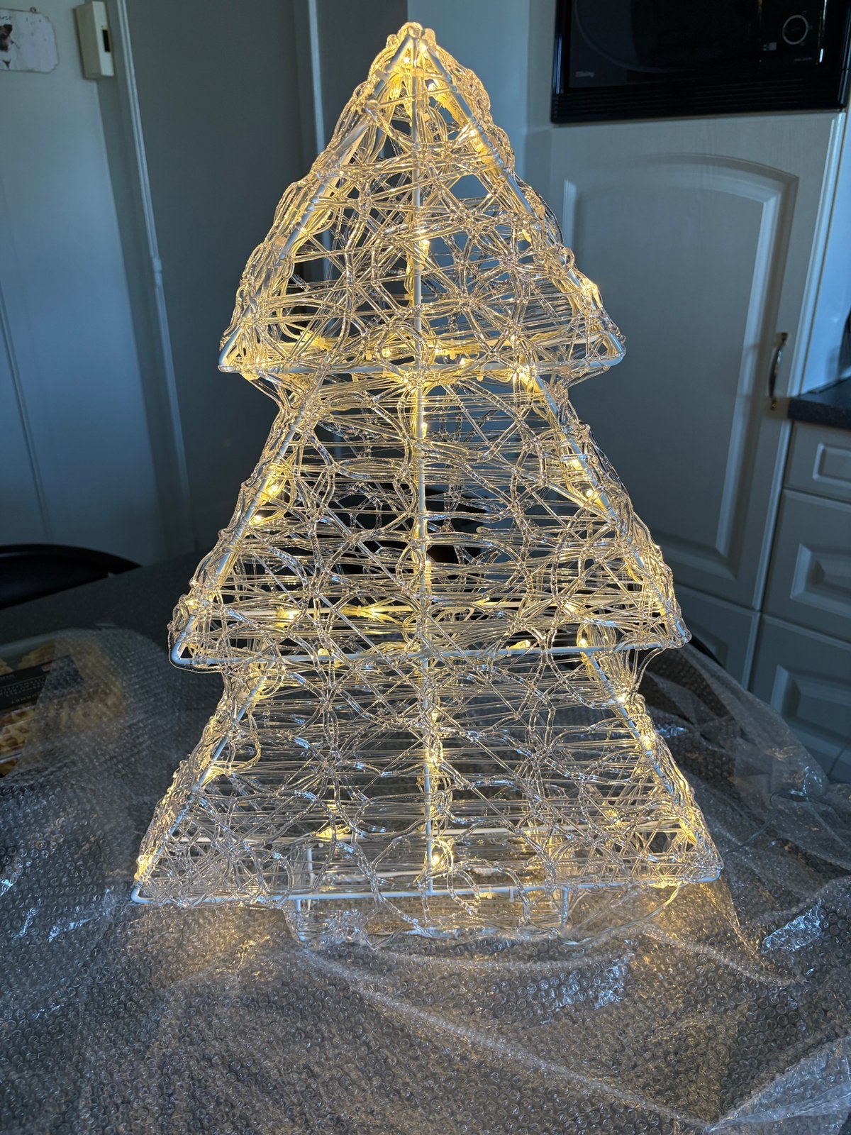 Indoor-outdoor kerstboom acryl 60leds warm wit, Ophalen, Nieuw