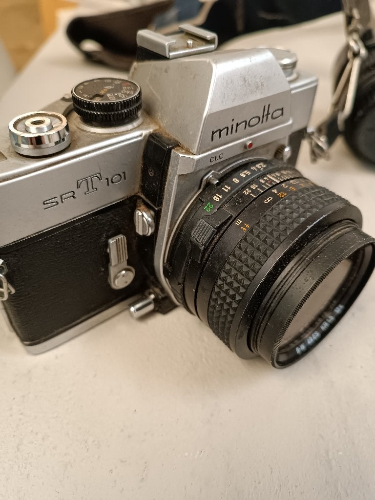Appareil photo Minolta SRT101, TV, Hi-fi & Vidéo, Enlèvement, Utilisé, Reflex miroir, Minolta