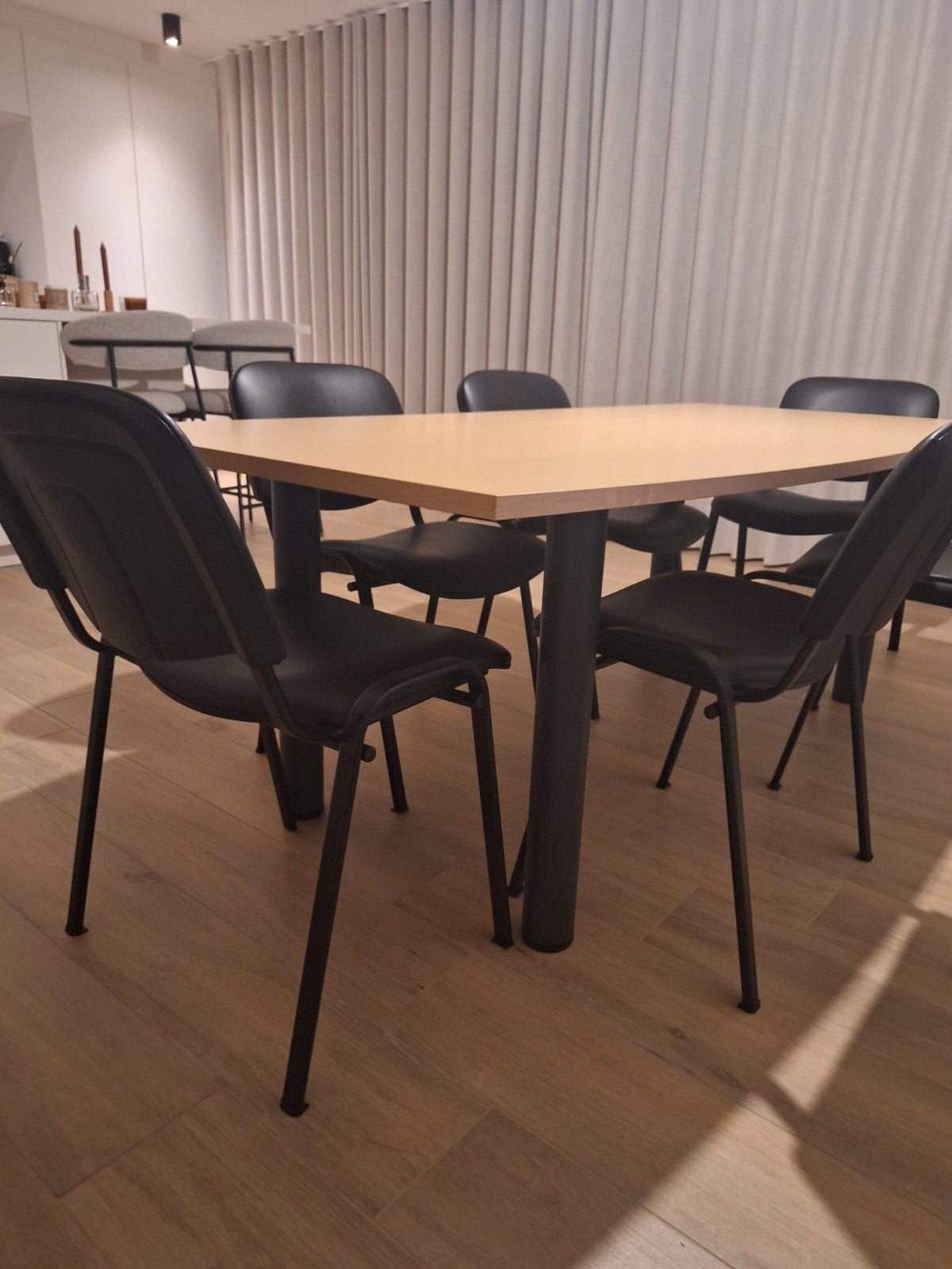 tafel met 6stoelen, Ophalen, Vijf personen of meer, 200 cm of meer, 50 tot 100 cm