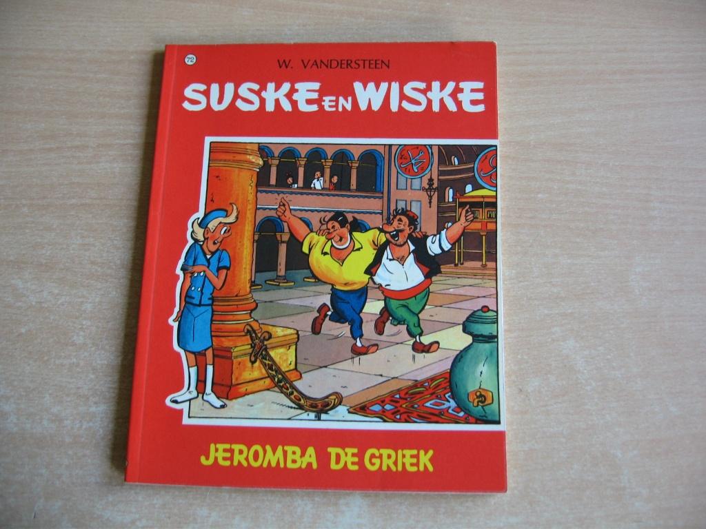 Suske en Wiske 72 : Jeromba de Griek - 1e geplastificieerde, Gelezen, Willy Vandersteen, Eén stripboek, Ophalen of Verzenden