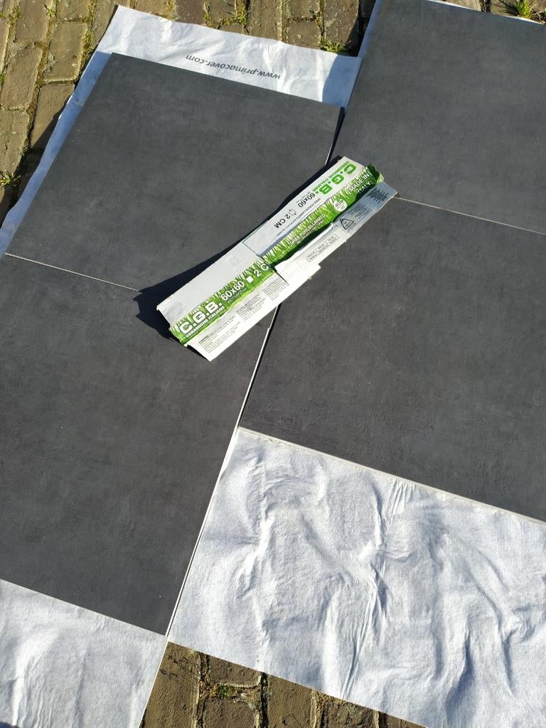 Super koopje! Terrastegel 60x60x2 cm., Jardin & Terrasse, Pavé & Dalles, Enlèvement