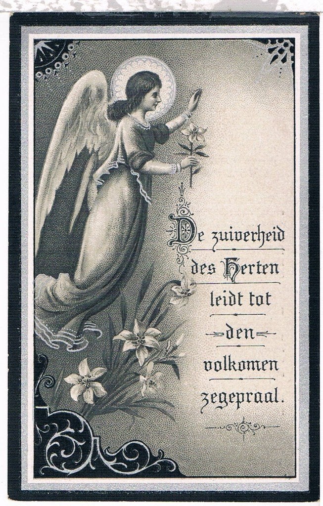 Bp. Provoost Clemence. ° Veurne 1844 † Veurne 1906, Enlèvement ou Envoi, Image pieuse