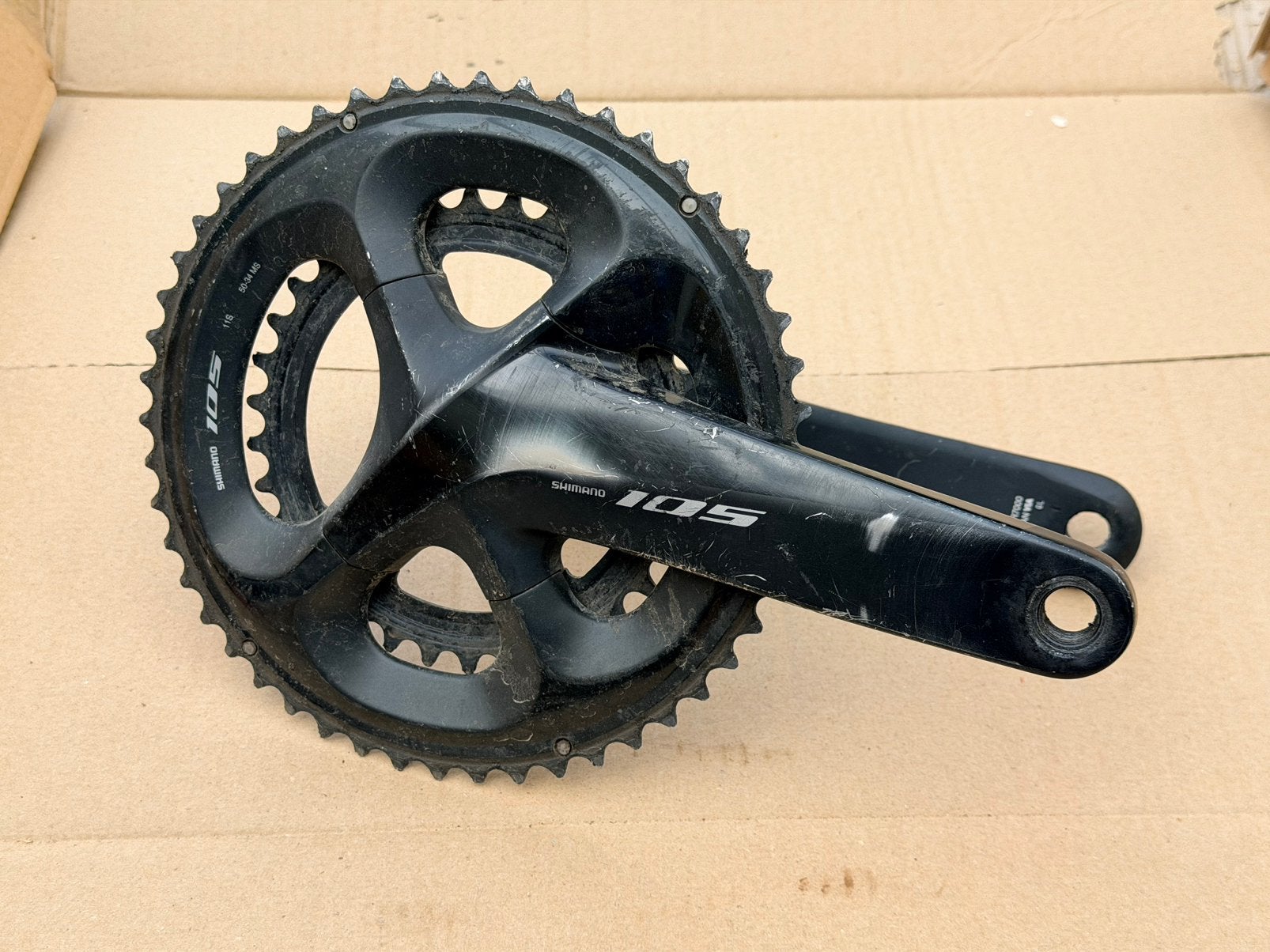 Shimano FC-R7000 crankset, Crankstel of Pedalen, Gebruikt, Ophalen of Verzenden, Aluminium