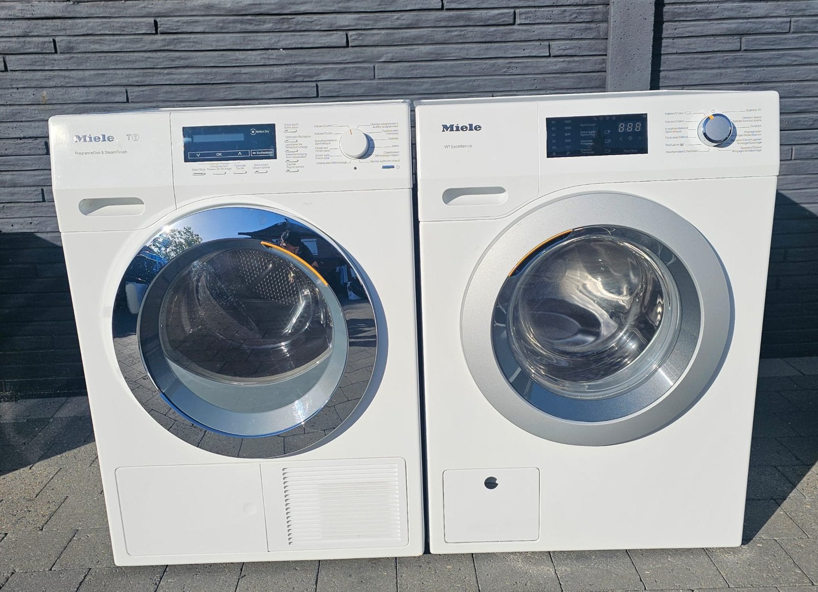 Set miele wasmachine 8kg A++ & warmtepomp droogkast A++ 8kg, Electroménager, Enlèvement, Comme neuf