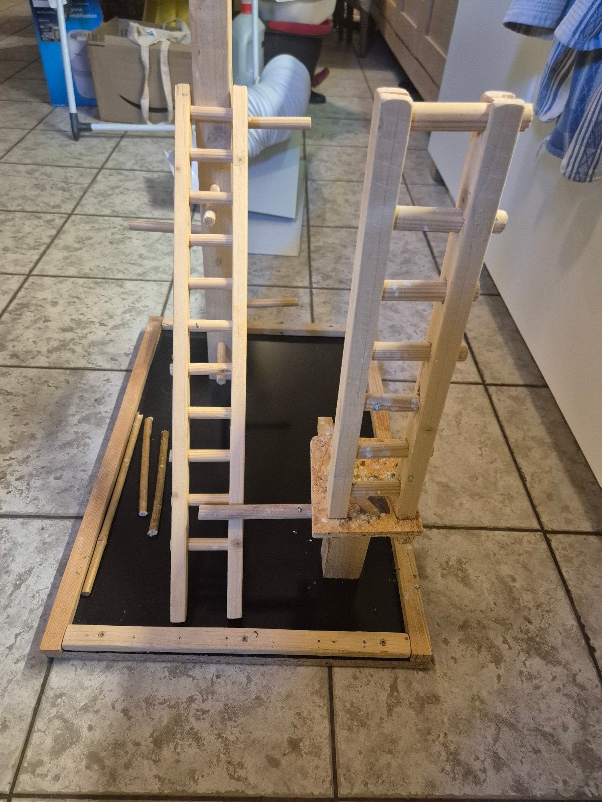 Klimrek voor parkieten en kleine kromsnavels