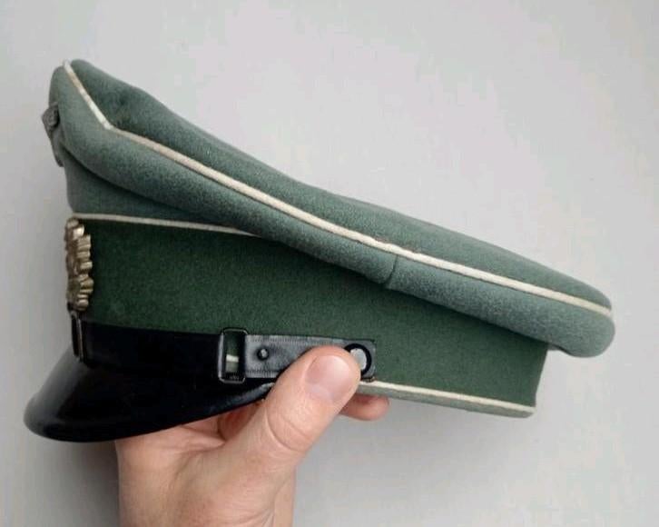 wo2 Duitse kepie schirmmütze infanterie Peküro, Ophalen of Verzenden, Landmacht, Helm of Baret