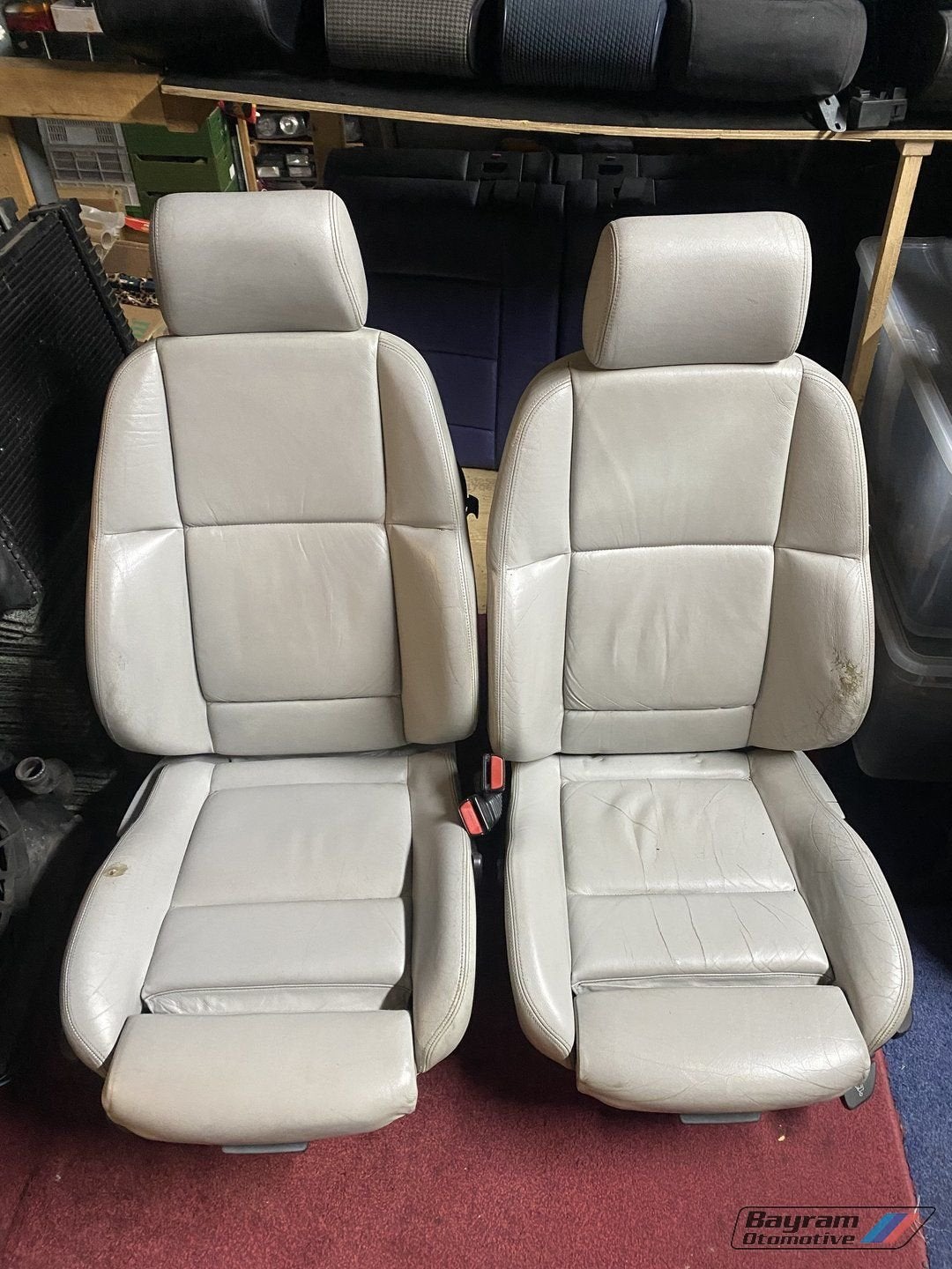 Bmw E36 cabrio voorstoelen coupe sport M3 wit/ grijs 3-serie, -, Utilisé, -, Enlèvement ou Envoi