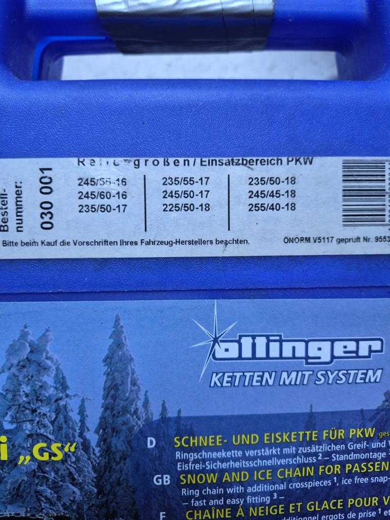 Sneeuwkettingen 16-17-18 inch, Auto diversen, Sneeuwkettingen, Ophalen