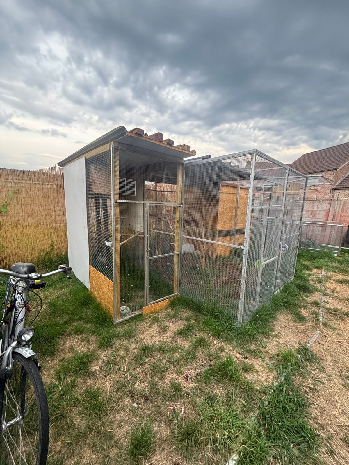 Voliere / panelen, Dieren en Toebehoren, Vogels | Hokken en Kooien, Gebruikt, Volière, Aluminium, Ophalen of Verzenden