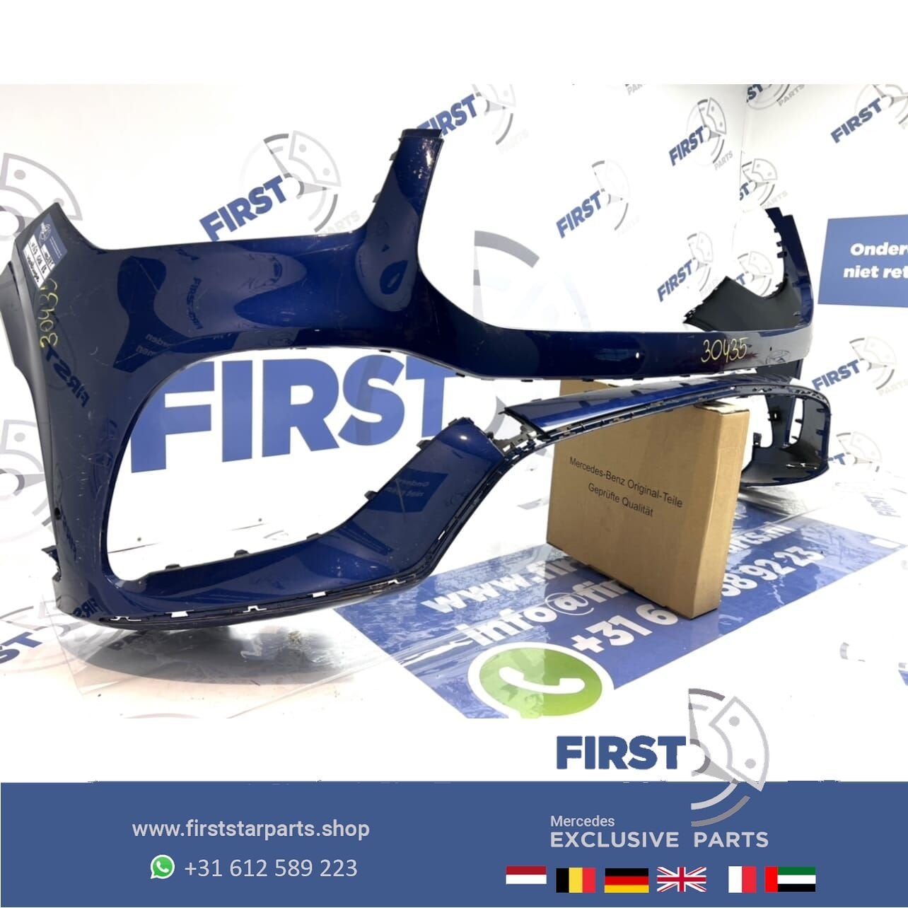W167 V167 C167 GLE 53 AMG VOORBUMPER BLAUW origineel Mercede, Gebruikt, -, Voor, Ophalen of Verzenden