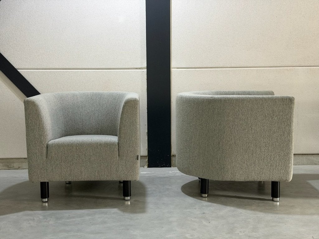 Gelderland fauteuils - set van 2 - wit/grijs, Ophalen, Gebruikt, Leer, Minder dan 75 cm