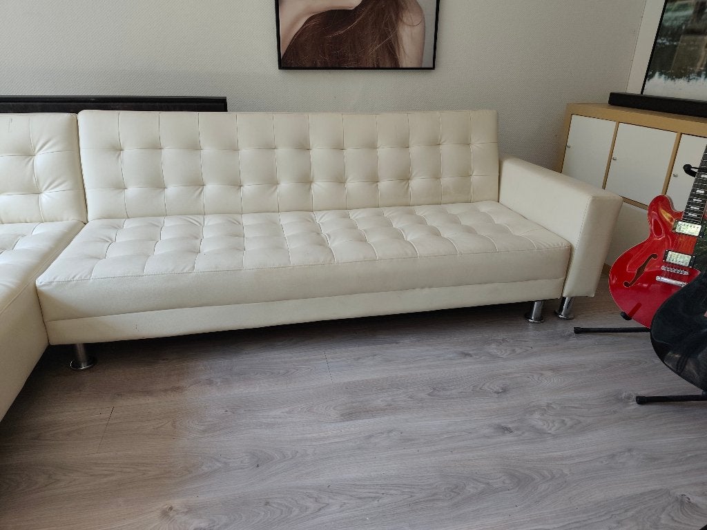 Canapé Salon Simili Cuir Coin convertible, Enlèvement, Utilisé, Synthétique