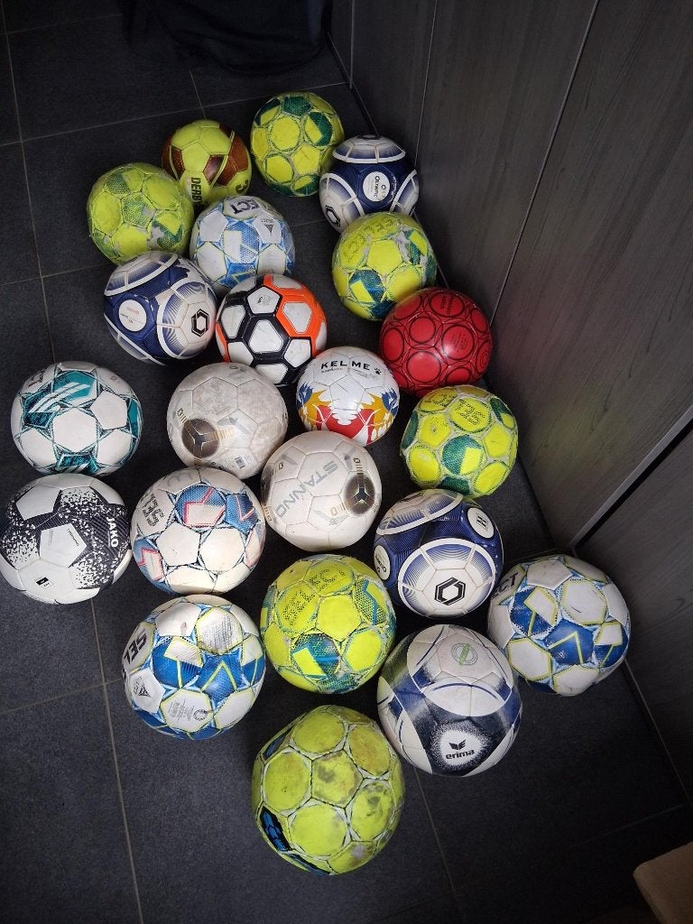 Voetballen, Ophalen, Gebruikt, Set