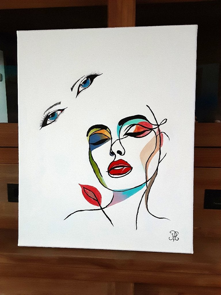 Abstract schilderij ; True Colors (Feb 2026).(40x50), Antiek en Kunst, Ophalen of Verzenden