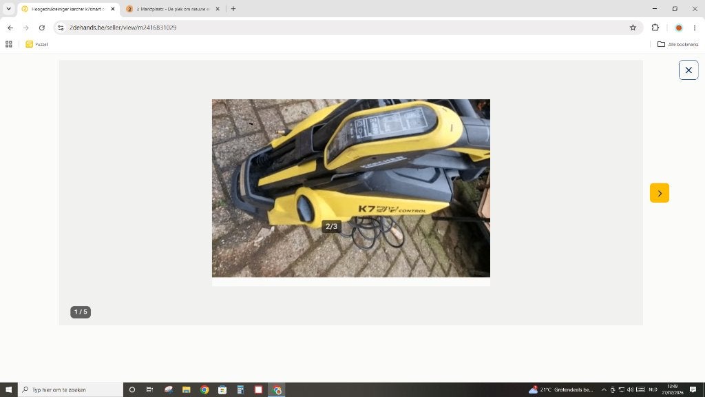 Hoogedrukreiniger karcher k7 premium smart control, Jardin & Terrasse, Nettoyeurs haute pression, Électrique, Kärcher, Avec pression d'eau réglable