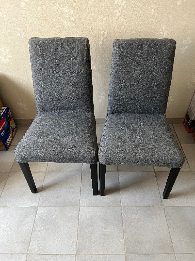 Bergmund stoelen, Maison & Meubles, Gris, Deux, Enlèvement, Utilisé