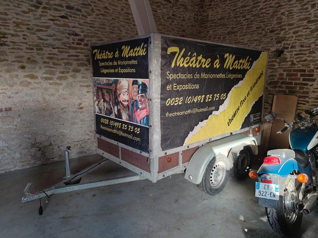Remorque bâchée double essieux 2m50, Enlèvement, Utilisé
