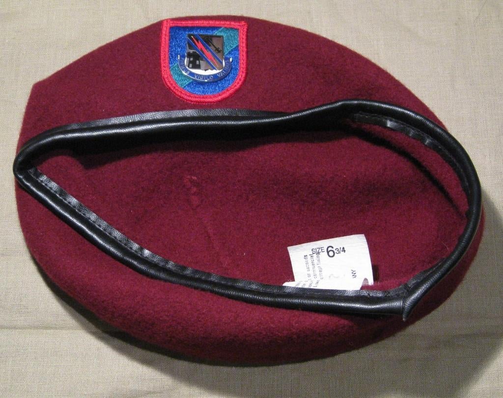 82ND AIRBORNE BERET 3BCT SPECIAL TROOPS BN US ARMY PARA, Envoi, Armée de terre, Casque ou Béret