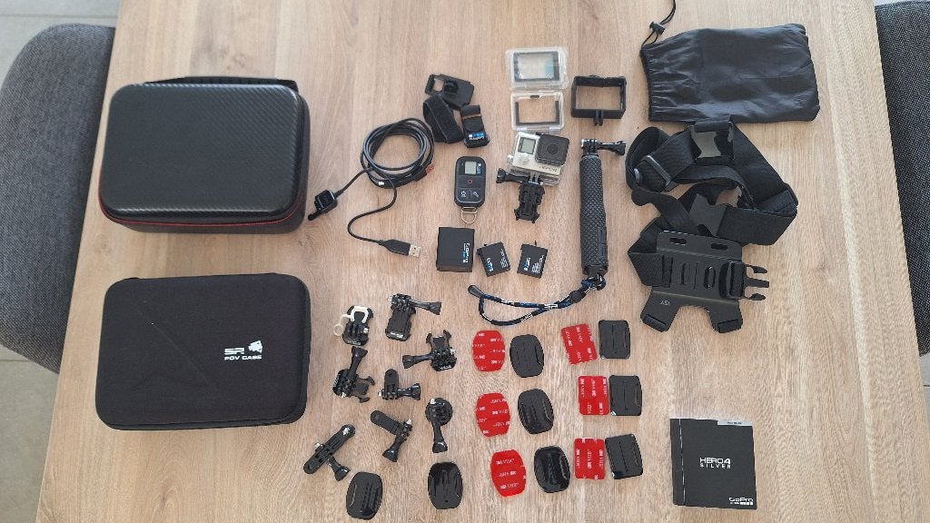 Gopro Hero 4 Zilver met vele extra's, Ophalen, Zo goed als nieuw, GoPro