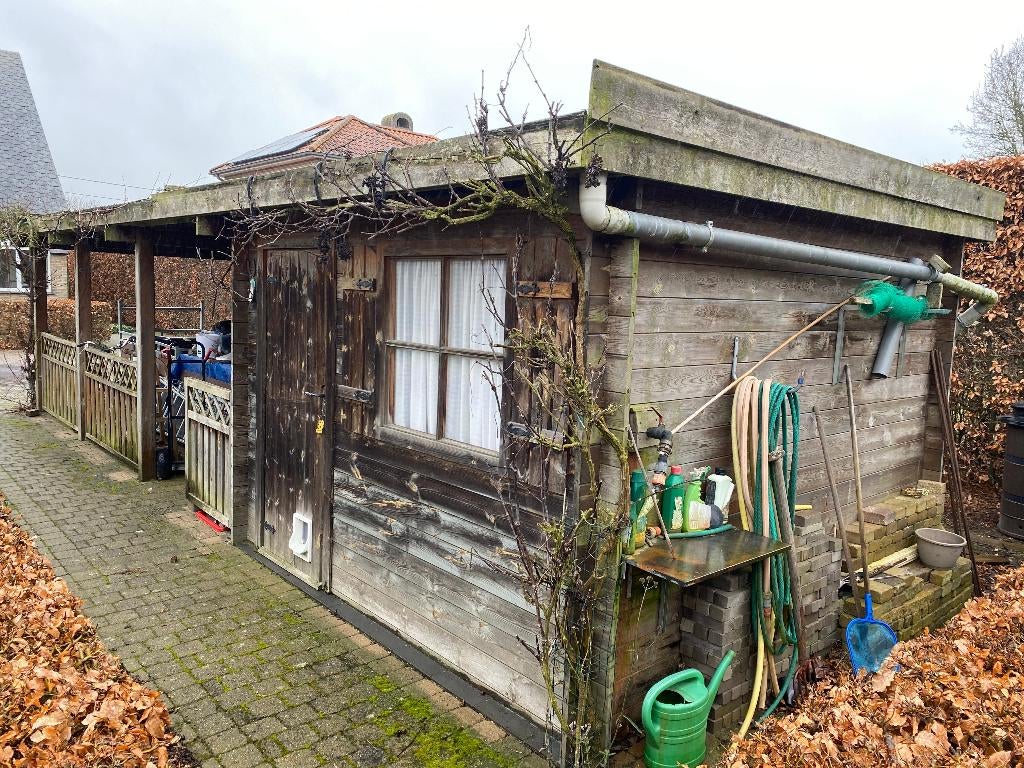 Carport met tuinhuisje, Ophalen, Tuinhuis, 1 raam, 500 cm of meer