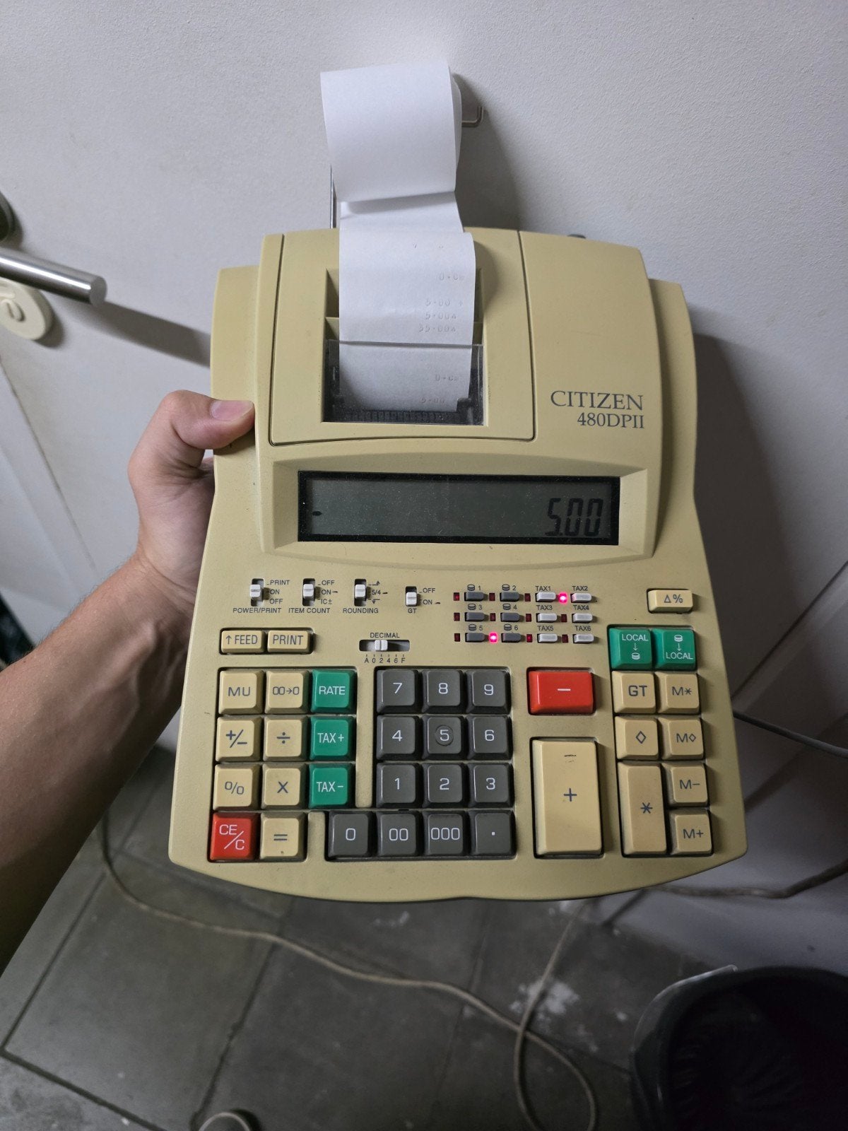 Calculatrice imprimante Citizen 480DPII – Professionnelle, Enlèvement
