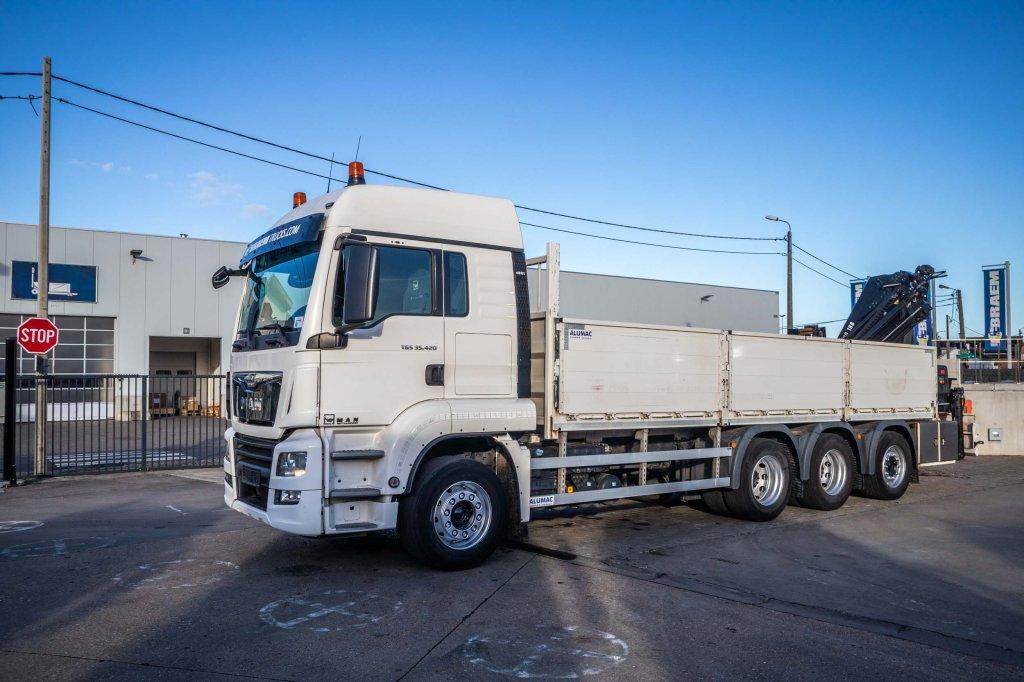 MAN TGS 35.420 BL-8X4-4 +HIAB 188 E-2 (bj 2019), Auto's, Vrachtwagens, Automaat, 338 kW, MAN, Wit