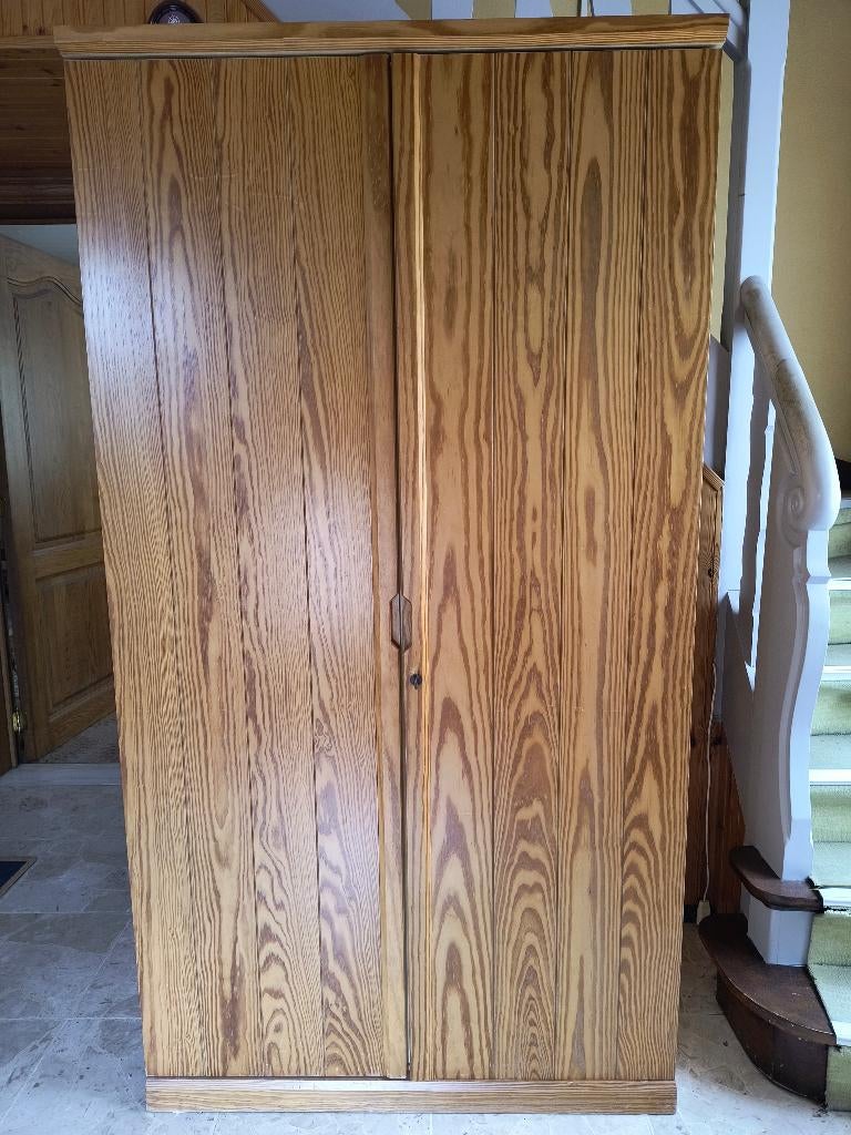 Kleerkast met legplanken en hangruimte - vintage look, Huis en Inrichting, Ophalen, Met deur(en), Gebruikt, 100 tot 150 cm