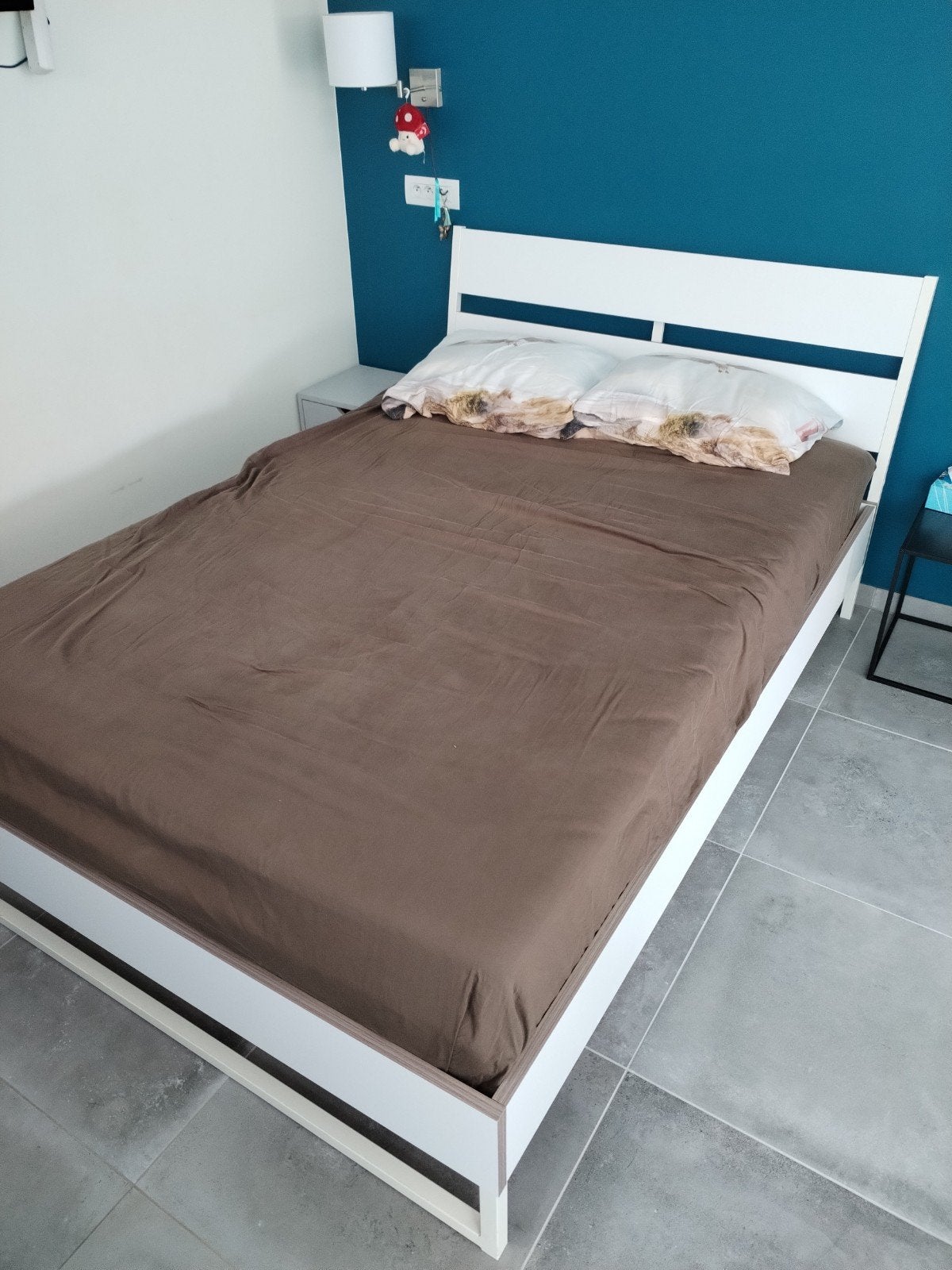 Bed 140x200 cm (IKEA) en matras, Huis en Inrichting, Ophalen, Gebruikt, Wit, 140 cm