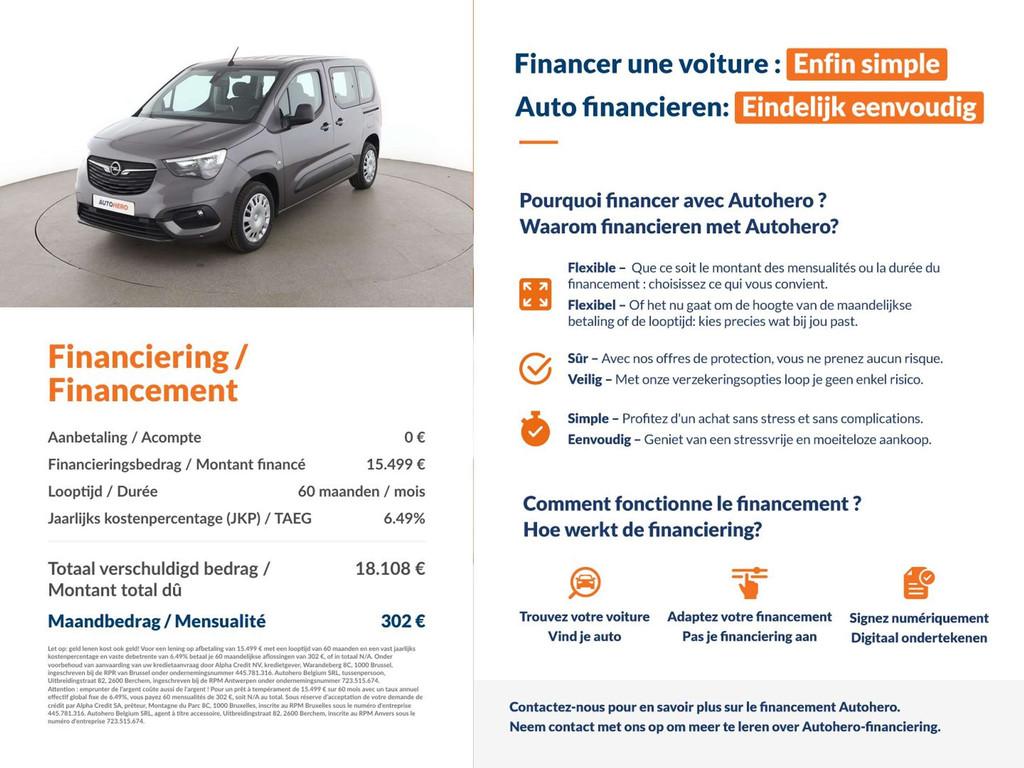 Opel Combo Life 1.2 Turbo Edition (bj 2021), Auto's, Opel, Voorwielaandrijving, https://public.car-pass.be/vhr/9fc1c977-581c-449b-a9df-1ff9482f7273