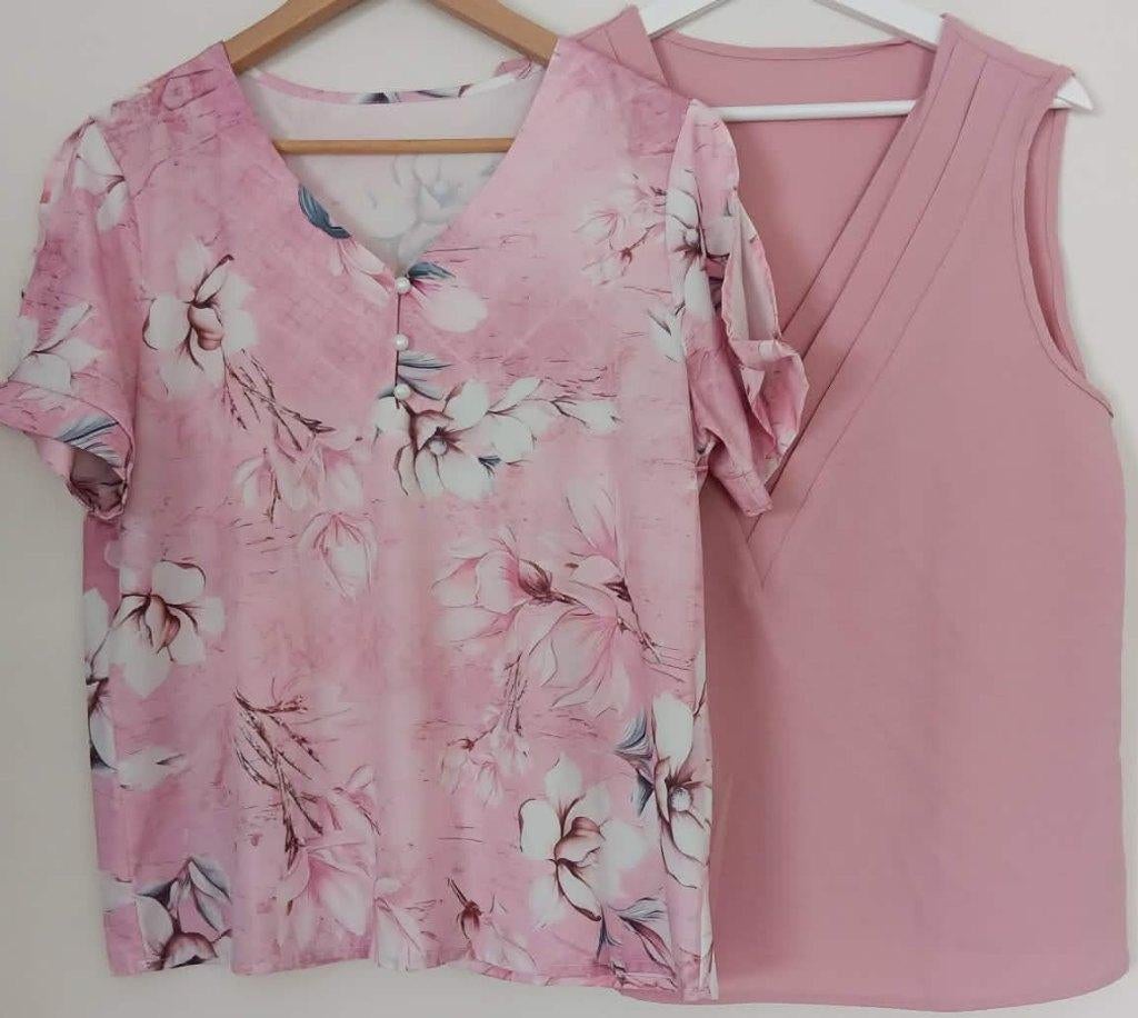 2 Bloezen roze - Maat Large, Kleding | Dames, Blouses en Tunieken, Ophalen, Gedragen, Roze