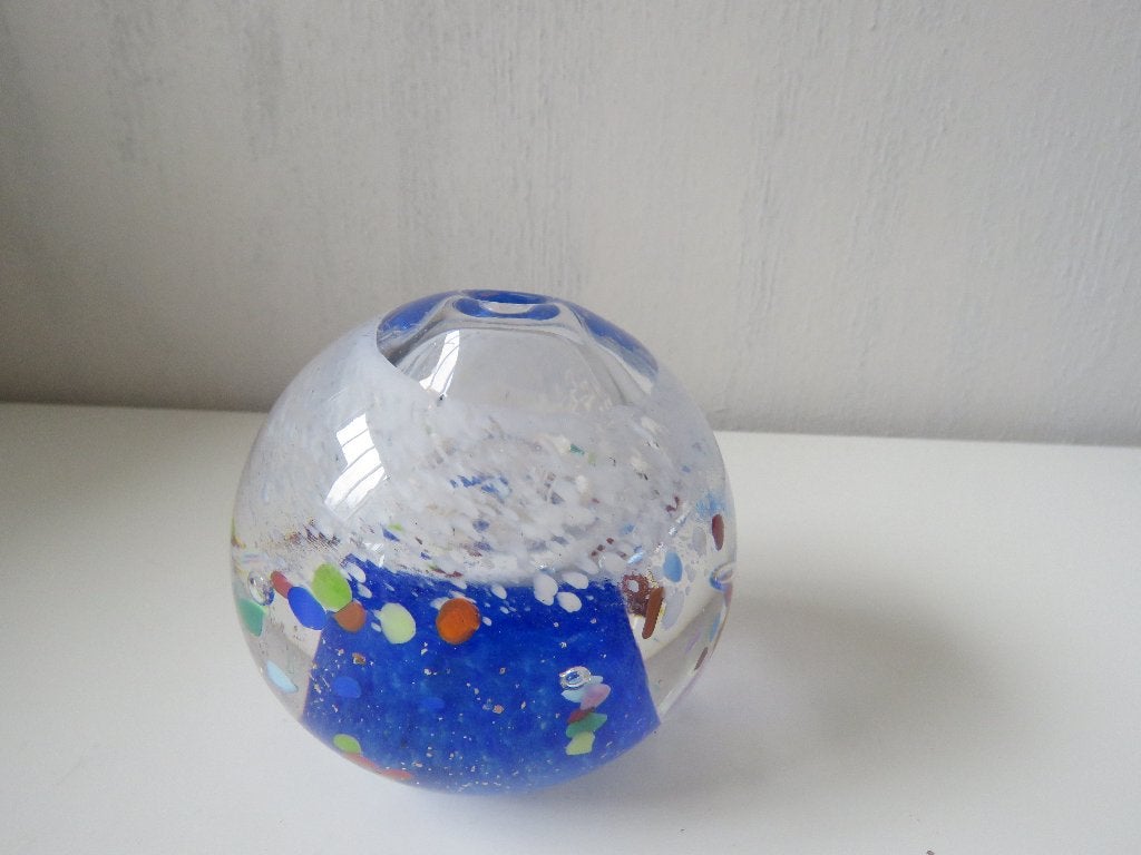 Presse-papiers Rare ouverture en haut du verre de Murano, Enlèvement ou Envoi