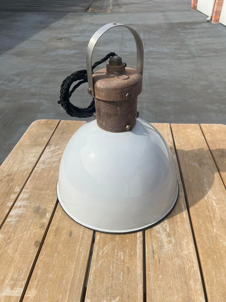 Oude email lamp, Huis en Inrichting, Ophalen, Zo goed als nieuw