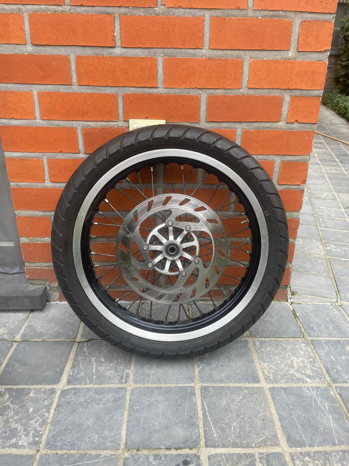 Voorwiel supermoto/brommer 2,5 X 17”, Fietsen en Brommers, Ophalen, Gebruikt