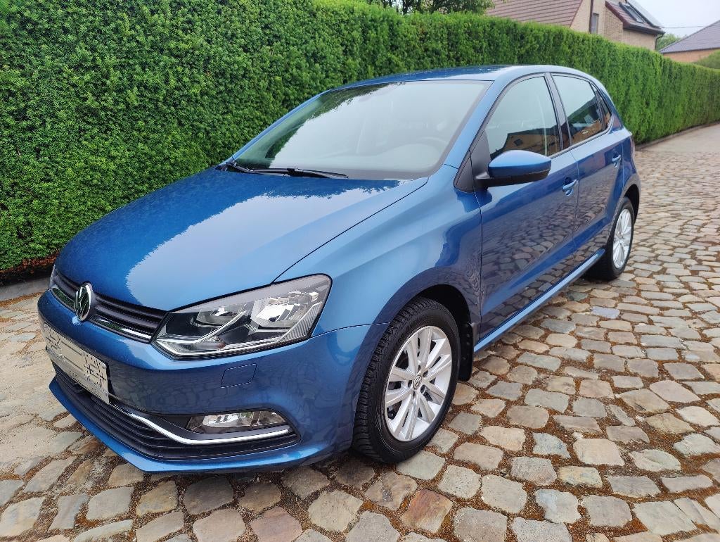 Volkswagen Polo 1.2 TSI Comfortline BMT, Auto's, Voorwielaandrijving, Stof, 4 cilinders, Blauw