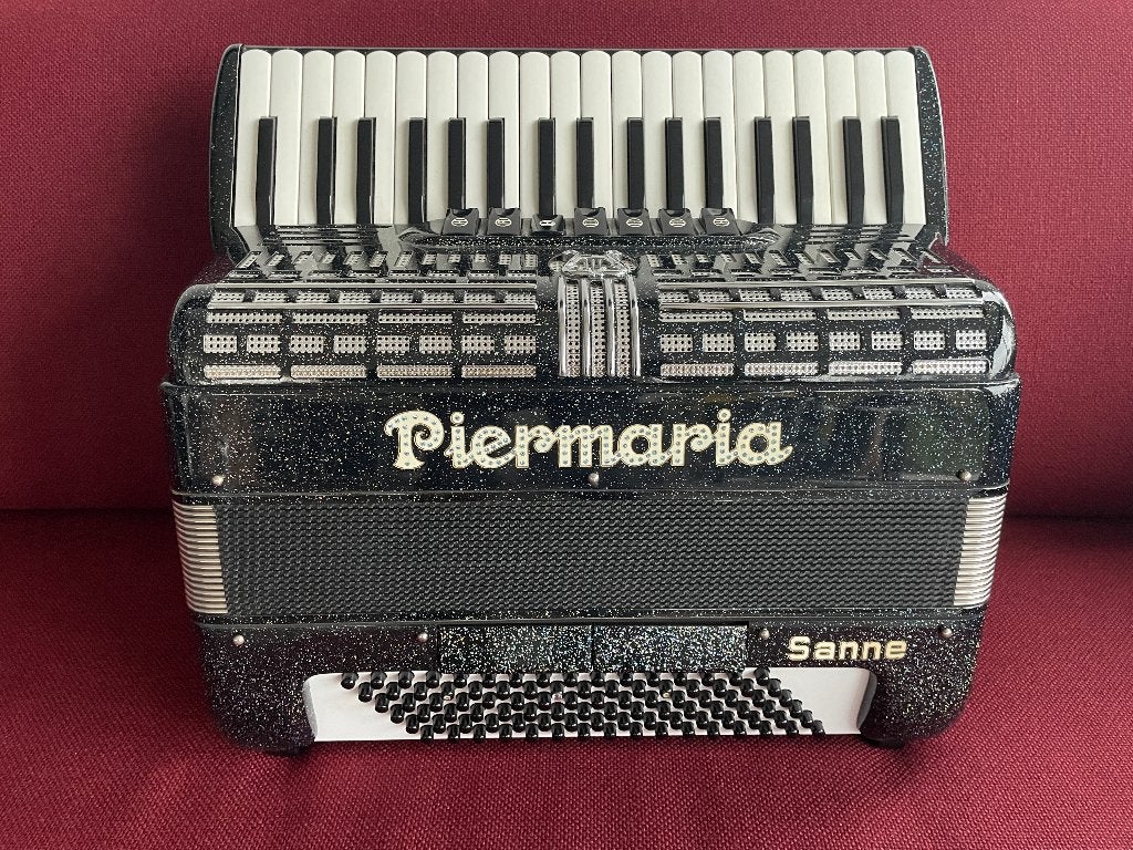 Z.g.a.n. Piermaria Sanne accordeon .3 korig.Musette ., Musique & Instruments, Accordéons, Enlèvement ou Envoi, Comme neuf, Avec bretelles