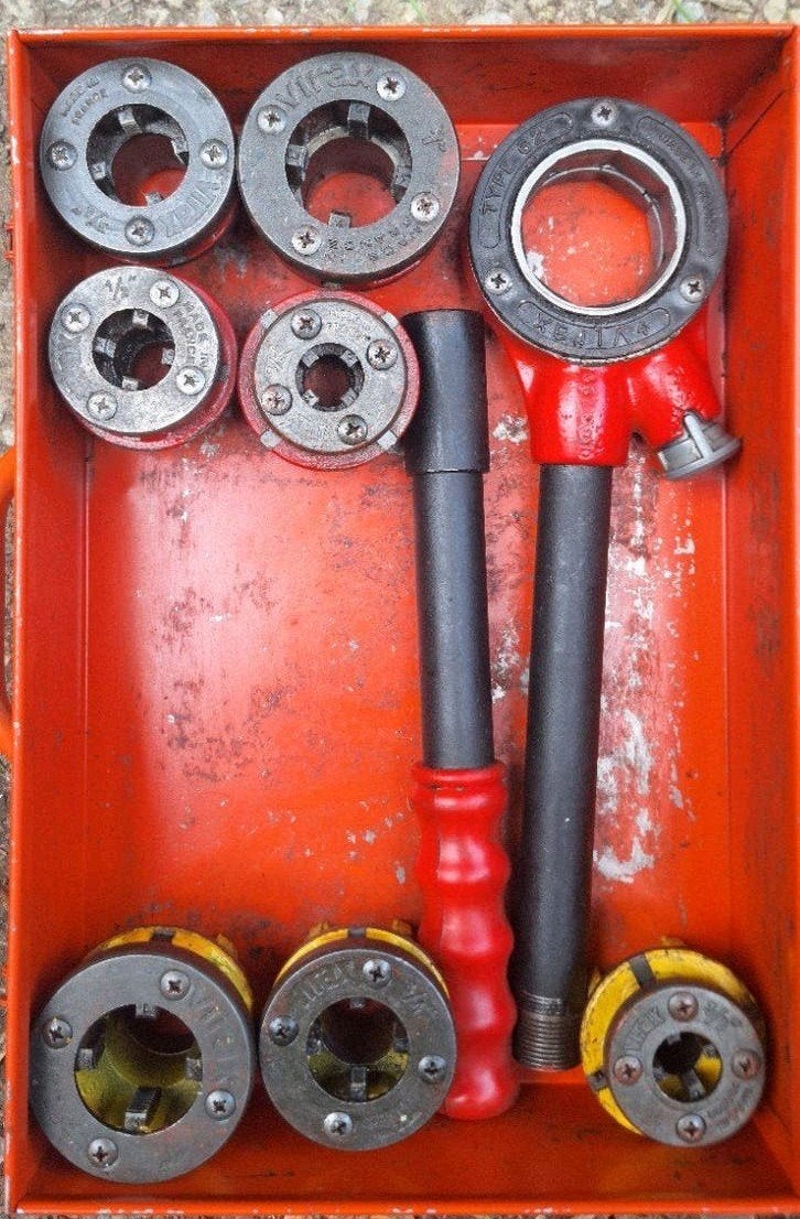 ​Filière à cliquet professionnelle VIRAX - 7 têtes, Bricolage & Construction, Outillage | Outillage à main, Enlèvement