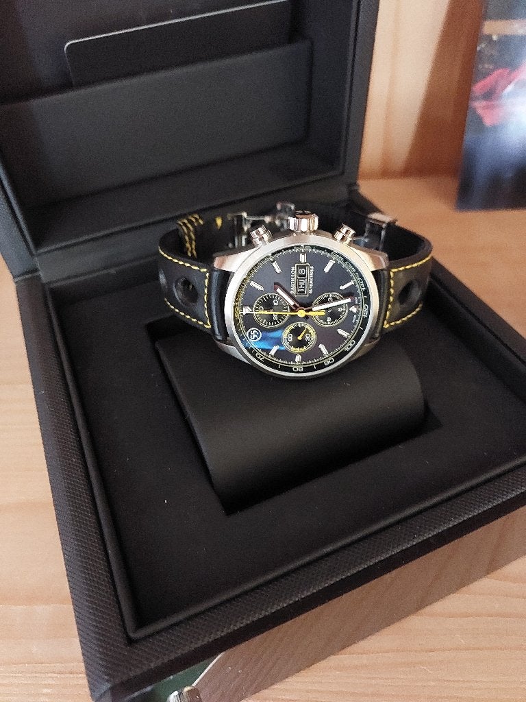 Raidillon chronograph,  la 04/55., Bijoux, Sacs & Beauté, Autres marques, Cuir, Acier, Enlèvement
