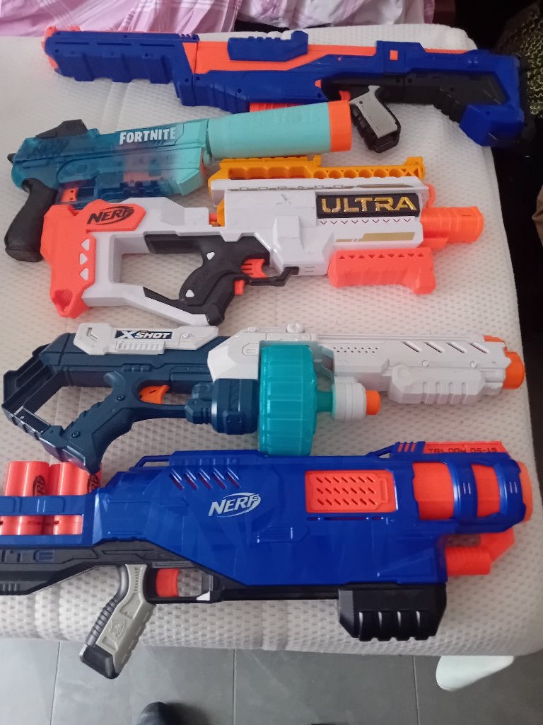 Nerf geweren, Kinderen en Baby's, Speelgoed | Buiten | Actiespeelgoed, Ophalen, Gebruikt