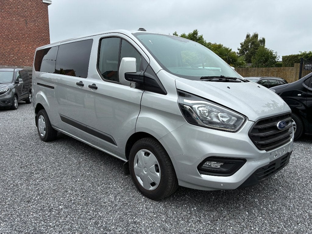 Ford transit Custom L2 DUBB CAB 6ZIT AUTOMAAT 28800+BTW !!!, Auto's, Automaat, 1995 cc, Euro 6, Bedrijf