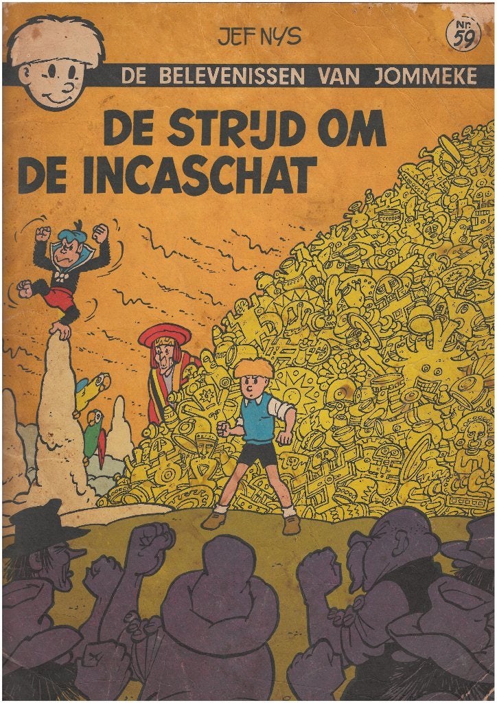 Jommeke - De strijd om de Incaschat - nr. 59 --- eerste druk, Boeken, Gelezen, Eén stripboek, Jef Nys., Ophalen of Verzenden