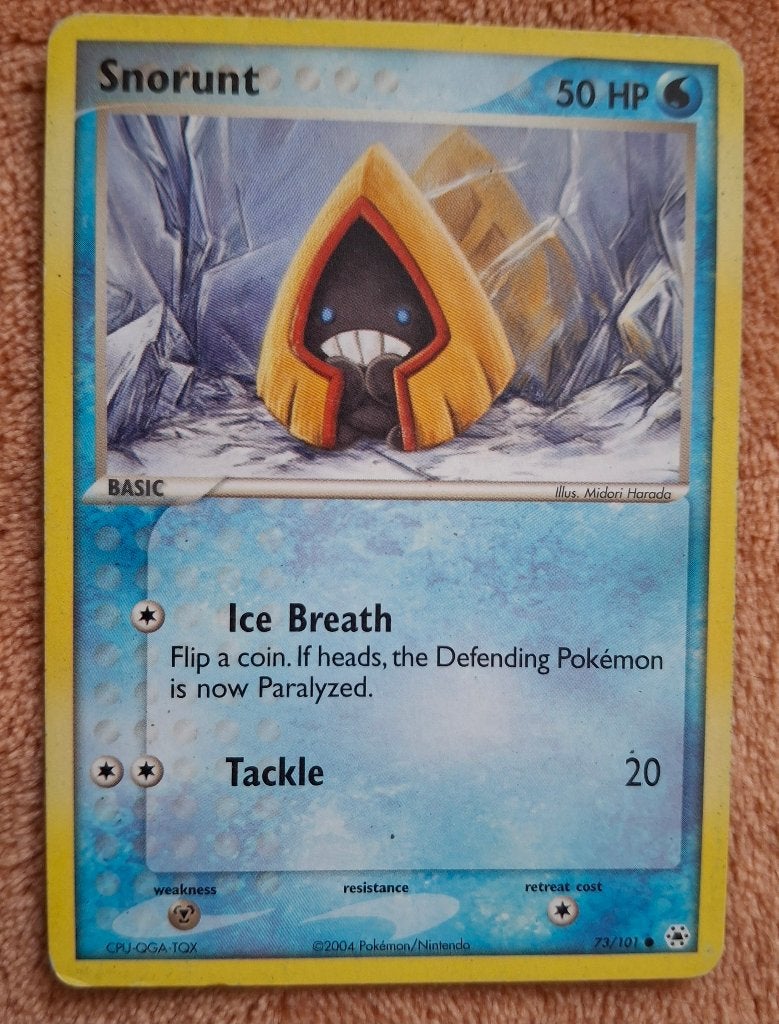 Snorunt 73 Ex Hidden Legends Pokémon kaart te ruil., Enlèvement ou Envoi, Comme neuf, Plusieurs cartes, Foil